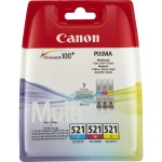 Canon CLI-521 Multipack - inktcartridge 3 stuk(s) Origineel Cyaan, Magenta, Geel