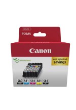 Canon 580 581 Multipack - inktcartridge 5 stuk(s) Origineel Zwart, Cyaan, Magenta, Geel